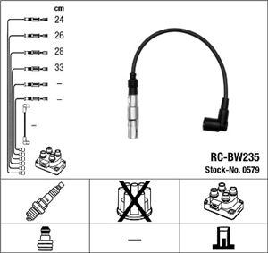 PRZEWODY ZAPŁONOWE NGK RC-BW235 BMW 3 E46 1.8 5 - 2