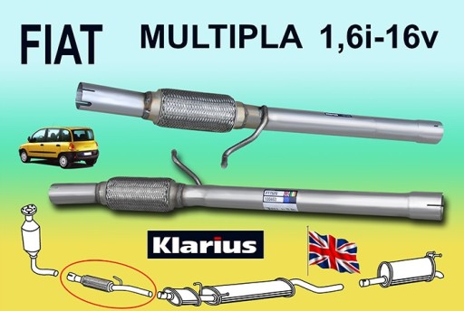 З'єднувальна труба для автомобіля FIAT MULTIPLA 1,6 і-16v - 3