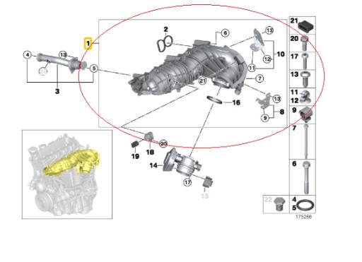 Впускний колектор BMW X1 E84 2.0 d X3 E83 2.0 d N47 NOW - 3