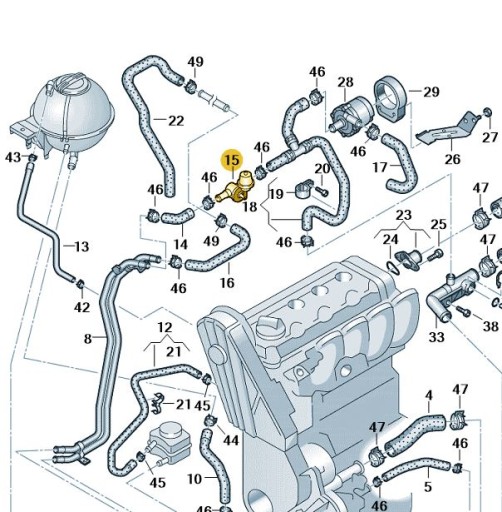 вакуумний клапан нагріву рідини VW Crafter T4 - 2