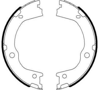 Комплект гальмівних колодок, стоянкове гальмо TEXT - 2