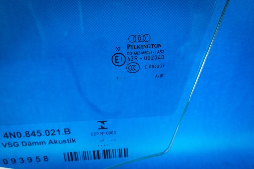 Скло вітрового скла лівої двері Audi A8 4N 4N0845021B - 5