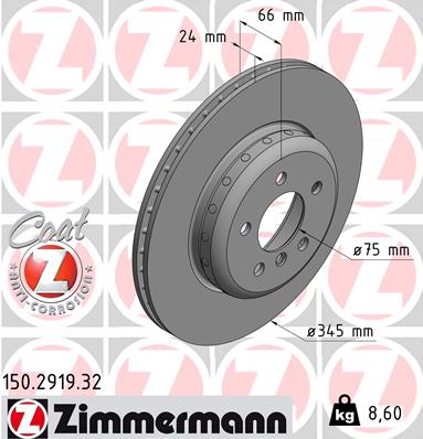 ZIMMERMANN FORMULA F TYŁ BMW 4 F32 F33 F36 345mm - 1