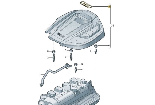 Емблема кришки капота двигуна для AUDI - 3