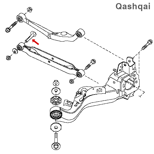 Ексцентриковий гвинт задній Qashqai X-TRAIL 55226-50y0a - 3