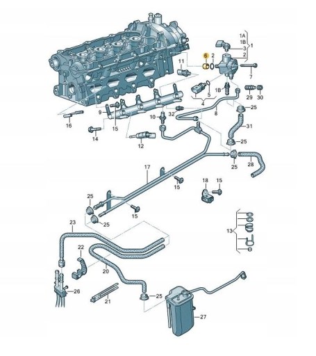 ШТОВХАЧ ПАЛИВНОГО НАСОСА VW AUDI SEAT SKODA 2.0 TFSI - 2