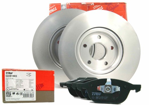 TRW диски + передні колодки для VOLVO C30 S40 V40 V50 - 1
