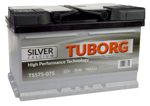 Акумулятор Tuborg Silver 12V 75Ah 750a - 1