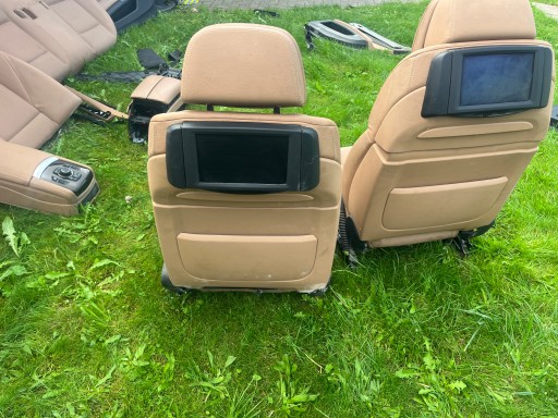 Сиденья диван комплект глинтвейн BMW 7 F01 монитор - 13