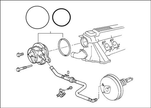 ущільнювальне ущільнення насоса VACUM BMW E34 E38 E39 E46 - 2