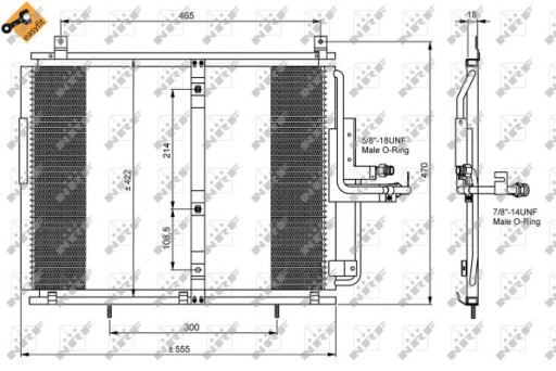 SKRAPLACZ KLIMATYZACJI DB W124 NRF35244 - 2