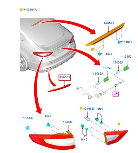 Задній правий відбивач FORD MONDEO Mk5 2014- - 5