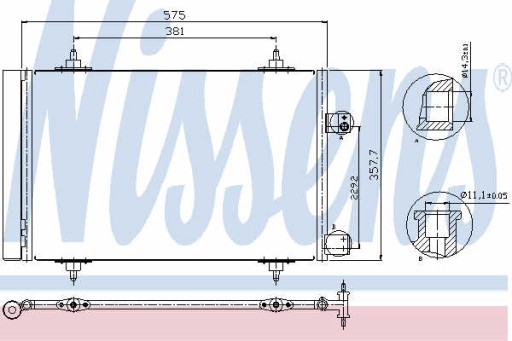 РАДІАТОР КОНДИЦІОНЕРА NISSENS 940239 - 2