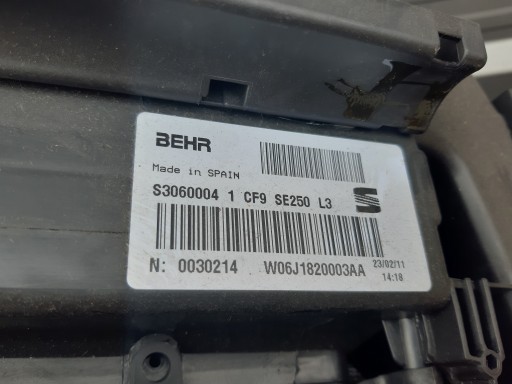 SEAT IBIZA IV НАГРІВАЧ ПОВІТРОДУВКА EU. - 3