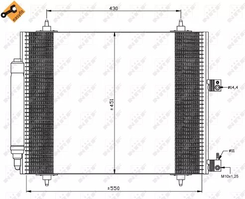 35669/NRF CHŁODNICA KLIMATYZACJI Z OSUSZACZEM CITR - 3