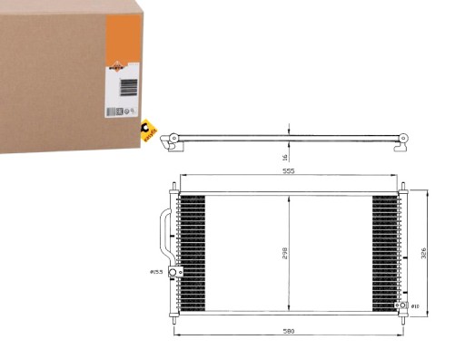 КОНДЕНСАТОР РАДІАТОР КОНДИЦІОНЕРА NRF35627 NRF - 1