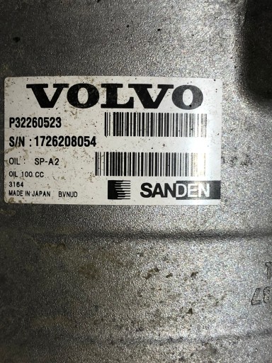 VOLVO V60 II 2.0 T8 гібридний Компресор Кондиціонер компресор 32260523 - 5