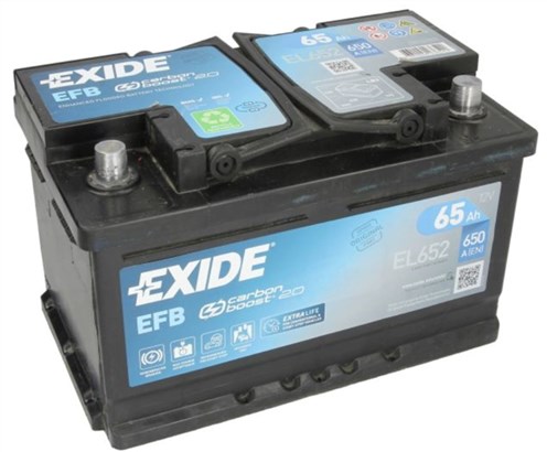 AKUMULATOR EXIDE EFB EL652 65AH/650A 12V +P EFB - 1