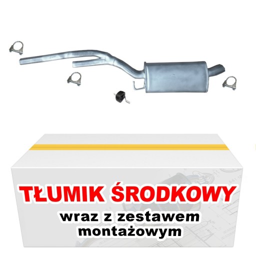 Tłumik środkowy Audi A4 B5 2.4 2.6 2.8 1995-2001 - 1