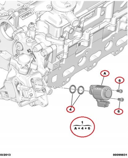 ZAWÓR POMPY WTRYSKOWEJ CITROEN PEUGEOT 2.0 BLUEHDI - 6