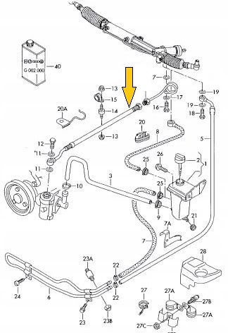 Шланг допоміжний шланг AUDI A4 B5 94-01R. новий - 6