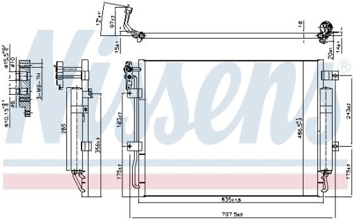 Радіатор кондиціонера Nissens 940406 - 8