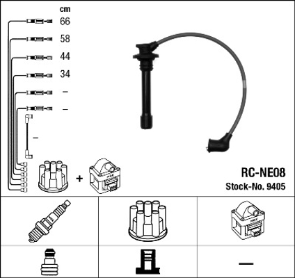 NGK PRZEWODY ZAPŁONOWE NISSAN ALMERA N15 1.4 1.6 - 2