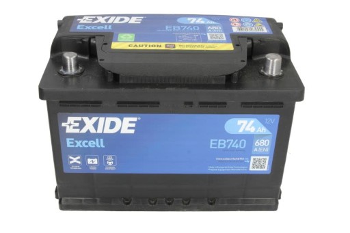 Акумулятор EXIDE 12V 74Ah / 680A EXCELL p+ - 3
