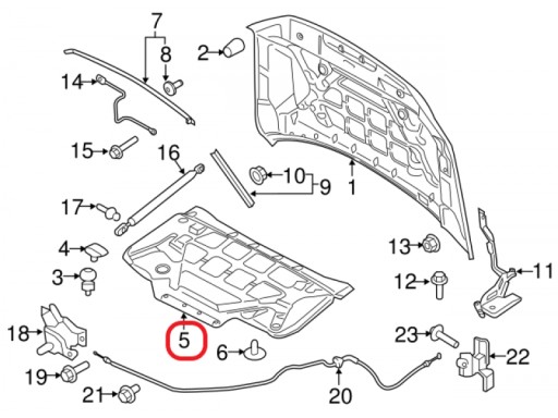 2015-19 Ford F - 150 OEM капот Insulator - 2