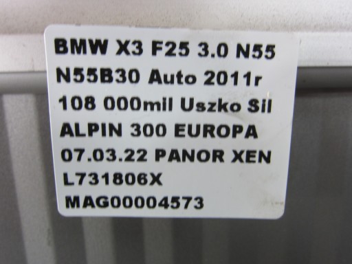 BMW X3 F25 Датчик електромагнітний клапан N55 N20 7596899 - 3