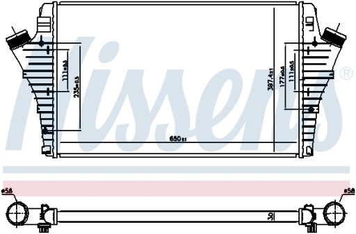 Nissens 96647 повітряний охолоджувач вниз. - 6