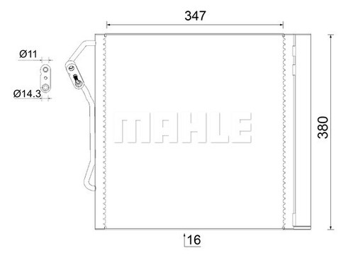 MAHLE РАДІАТОР КОНДИЦІОНЕРА AC451000S - 2