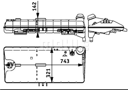 Zbiornik wyrównawczy płynu chłodniczego MAN E2000, - 2