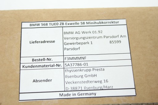 Эксцентриковый вал BMW S68 G05 G07 M60iX G70 760ix - 3