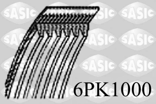 Pasek klinowy wielorowkowy SASIC 6PK1000 - 2