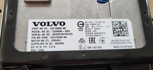 VOLVO V60 S60 дисплей монітор планшет середній - 3