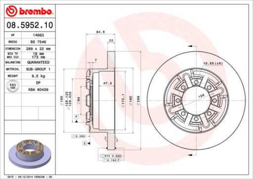 ДИСКИ КОЛОДКИ ЗЗАДУ BREMBO IVECO DAILY IV САМОСКИД - 3