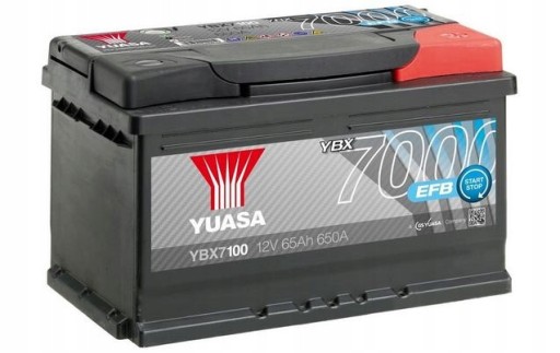 YUASA YBX7100 12V 65AH 650A EFB START-STOP - 1
