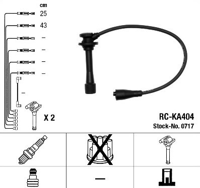 Провід запалювання NGK RC-KA404 - 2