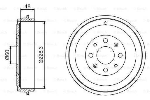 BOSCH 0 986 477 208 Гальмівний барабан - 2