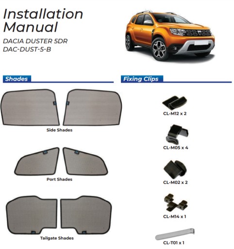 Car Shades Osłony Dacia Duster 2018- - 15