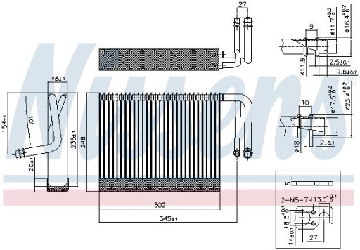 NISSENS випарник кондиціонера BMW 5 F10 10- - 6