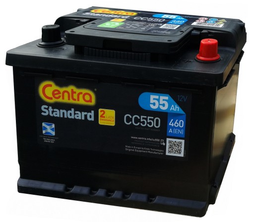 AKUMULATOR CENTRA STANDARD 12V 55AH 460A CC550 - 6