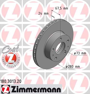 Tarcze Klocki ZIMMERMANN CITROEN JUMPER III 280mm - 2