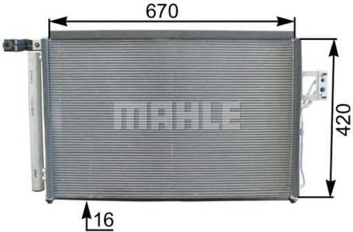 РАДІАТОР КОНДИЦІОНЕРА MAHLE KNECHT AC440000P - 6