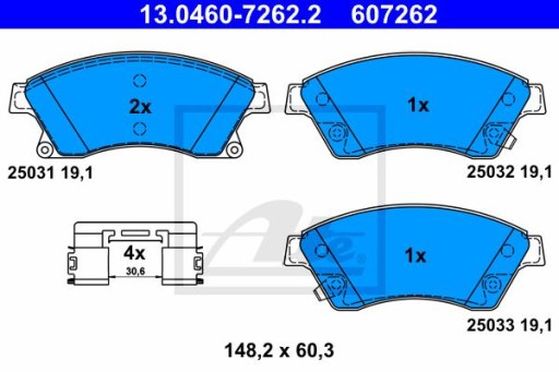 ATE ДИСКИ + КОЛОДКИ ПЕРЕДНІ CHEVROLET AVEO CRUZE 276 - 3