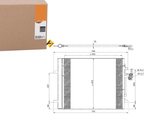 КОНДЕНСАТОР РАДІАТОР КОНДИЦІОНЕРА NRF35884 NRF - 1