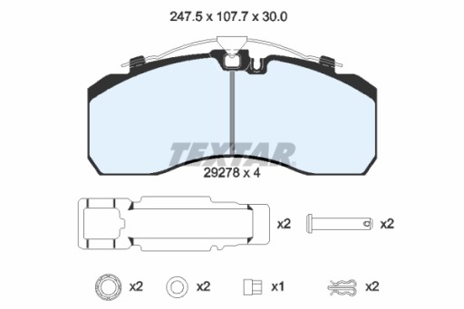 KLOCKI HAMULCOWE PRZÓD TEXTAR 2927802 - 5