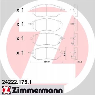 Tarcze Klocki ZIMMERMANN SUBARU LEGACY IV 294mm - 3