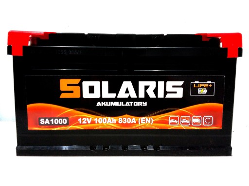 Акумулятор SOLARIS 100Ah 830A нова модель - 1